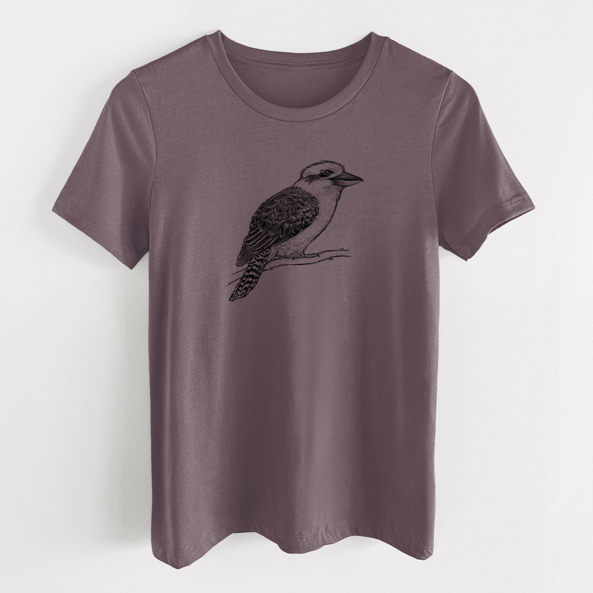 Kookaburra - Dacelo novaeguineae - Women&#39;s Lightweight Relaxed Fit 100% Cotton Crewneck