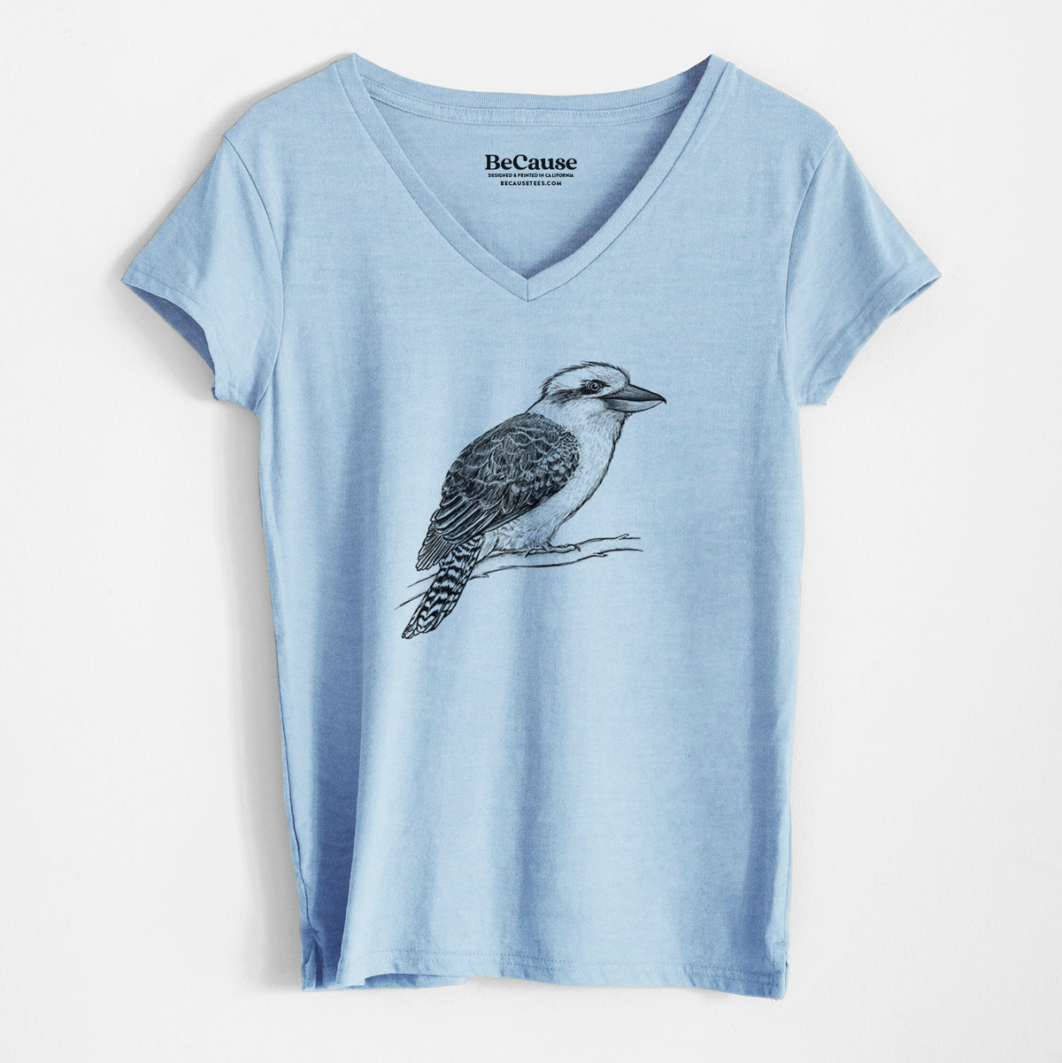 Kookaburra - Dacelo novaeguineae - Women&#39;s 100% Recycled V-neck