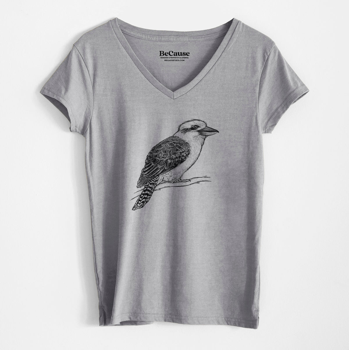 Kookaburra - Dacelo novaeguineae - Women&#39;s 100% Recycled V-neck