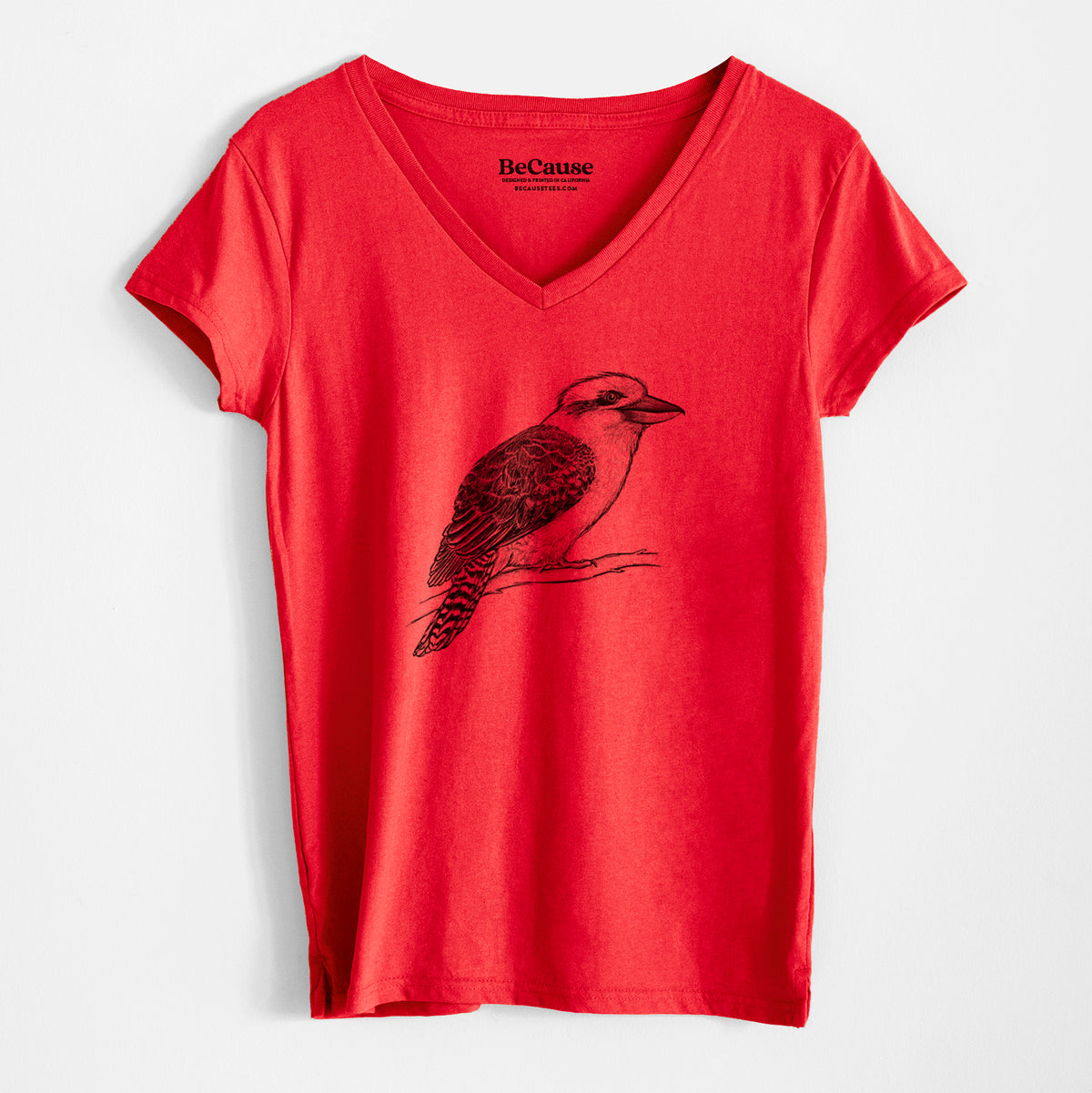 Kookaburra - Dacelo novaeguineae - Women&#39;s 100% Recycled V-neck