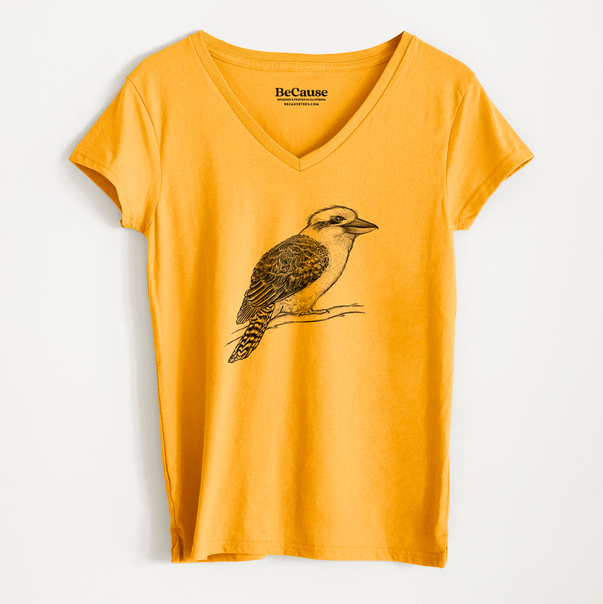 Kookaburra - Dacelo novaeguineae - Women&#39;s 100% Recycled V-neck