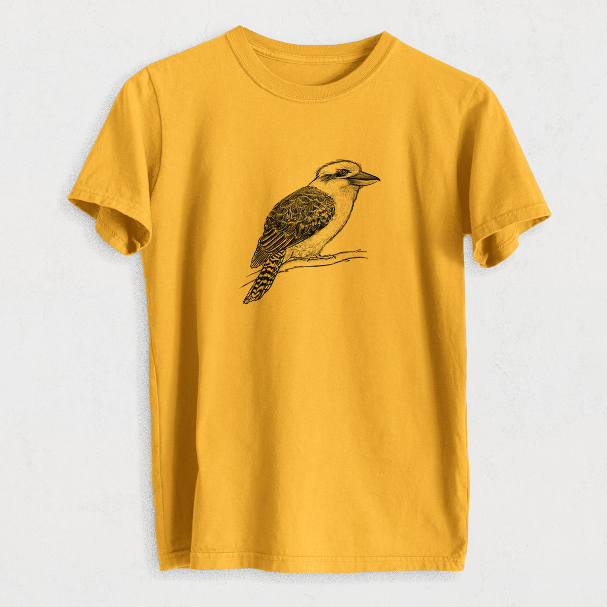 Kookaburra - Dacelo novaeguineae - Heavyweight Men&#39;s 100% Organic Cotton Tee