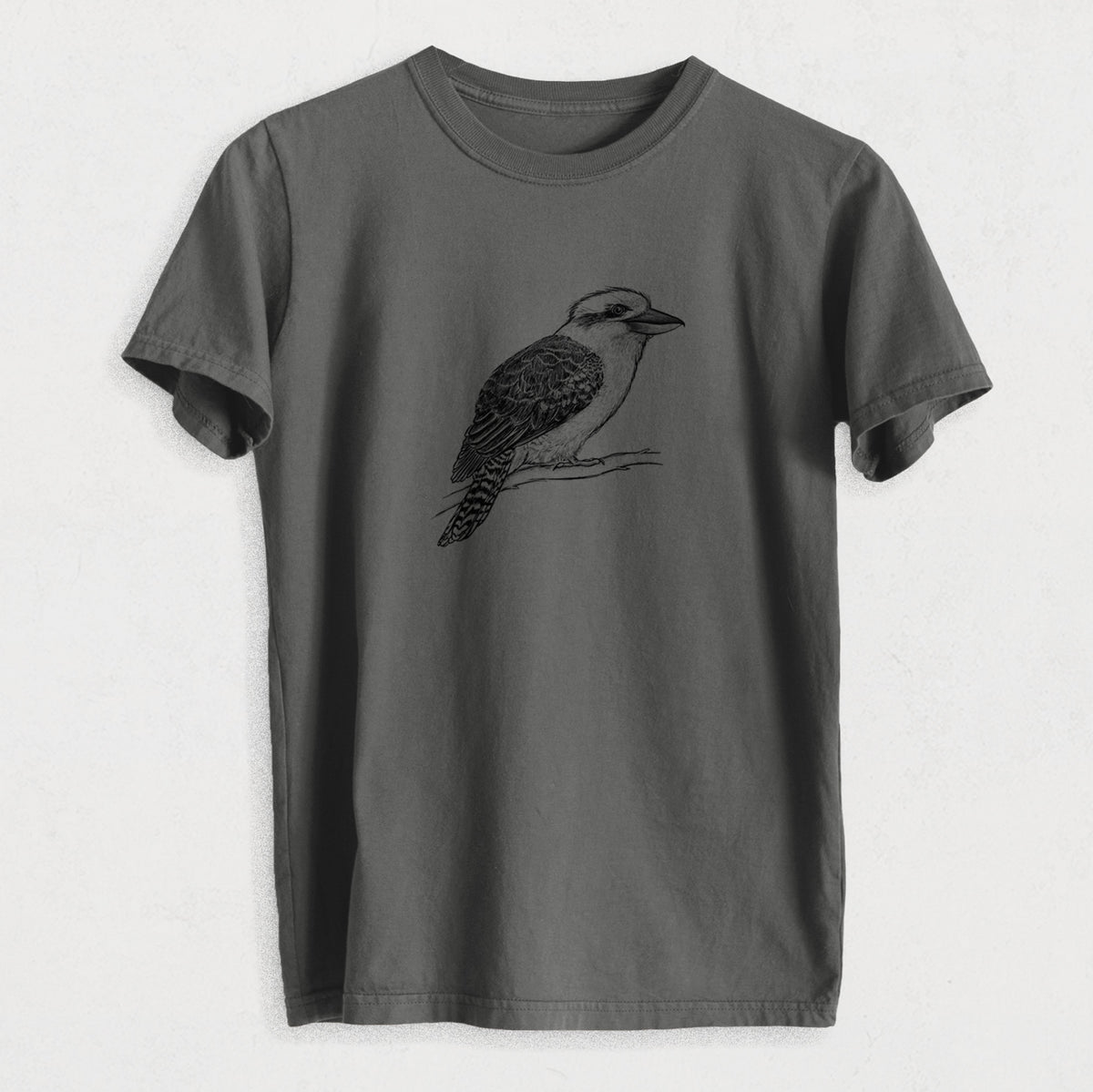 Kookaburra - Dacelo novaeguineae - Heavyweight Men&#39;s 100% Organic Cotton Tee