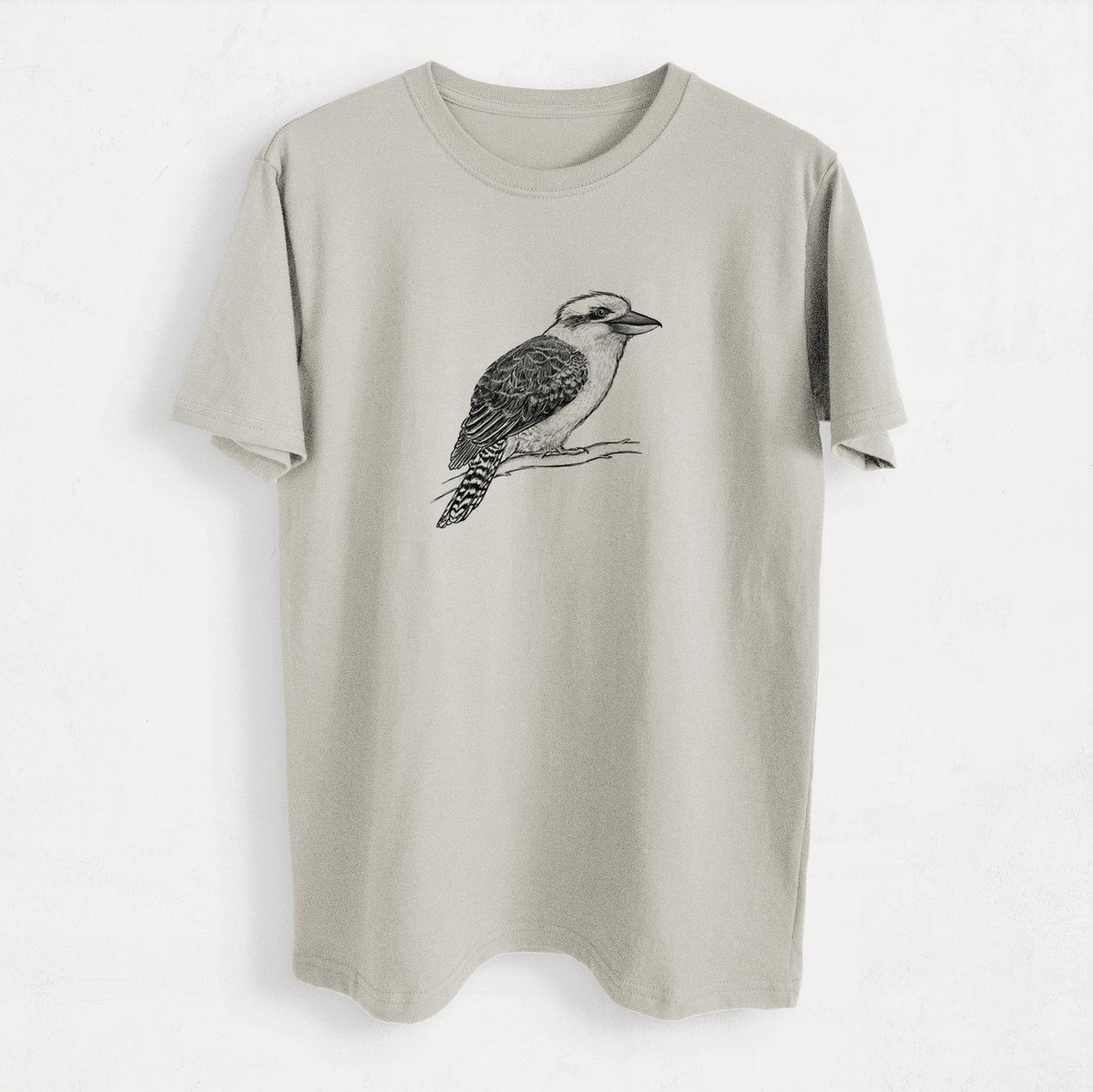 Kookaburra - Dacelo novaeguineae - Heavyweight Men&#39;s 100% Organic Cotton Tee