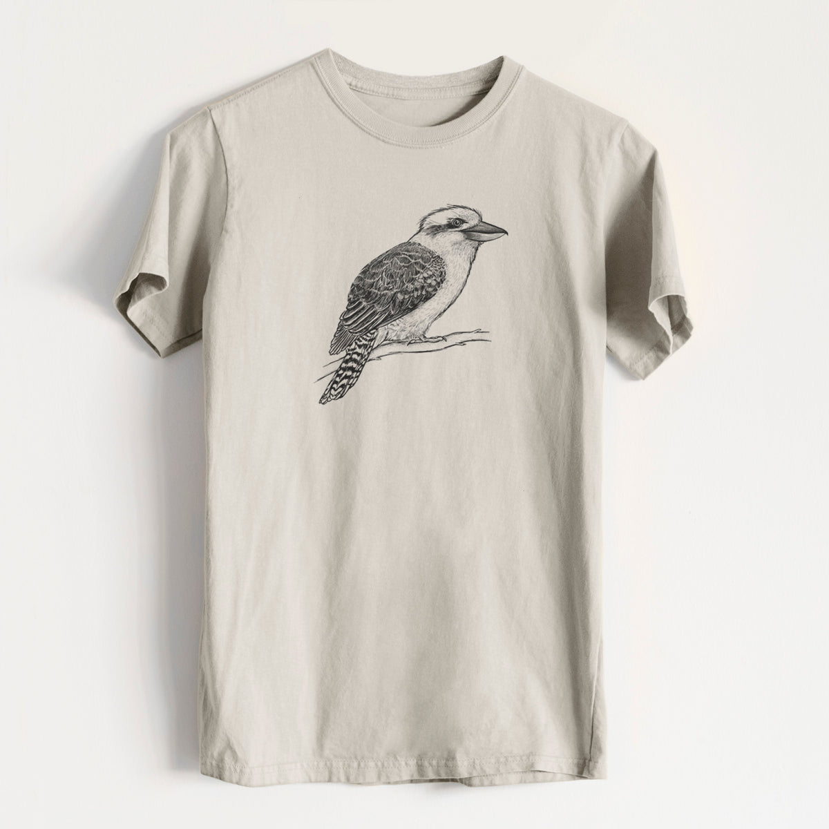 Kookaburra - Dacelo novaeguineae - Heavyweight Men&#39;s 100% Organic Cotton Tee