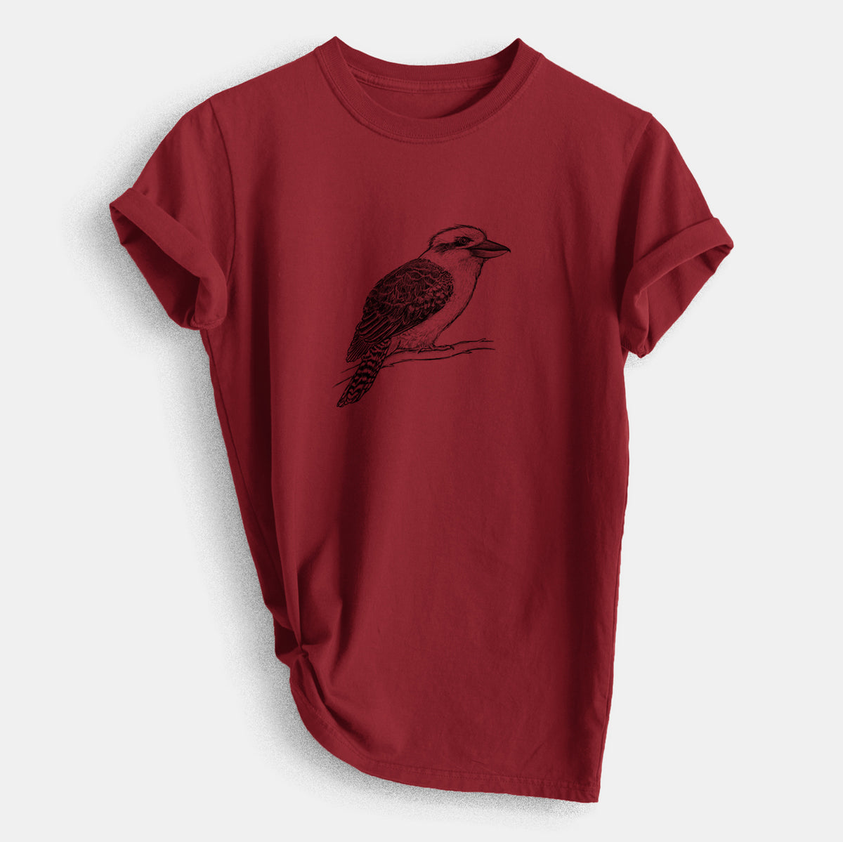 Kookaburra - Dacelo novaeguineae - Heavyweight Men&#39;s 100% Organic Cotton Tee