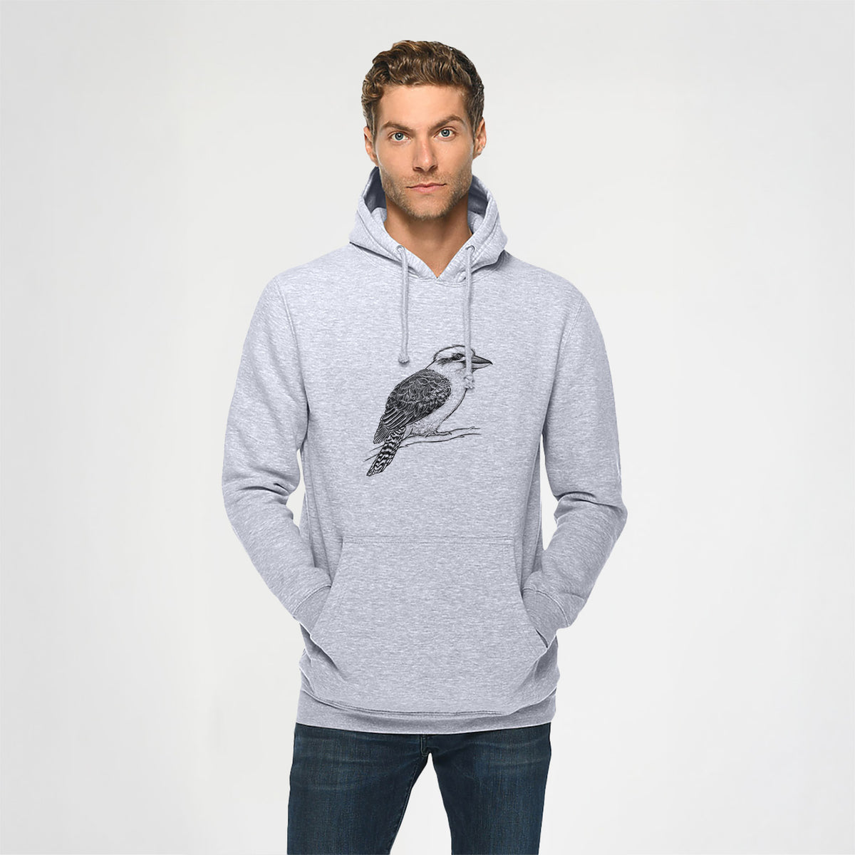 Kookaburra - Dacelo novaeguineae - Heavyweight Fleece Hoodie