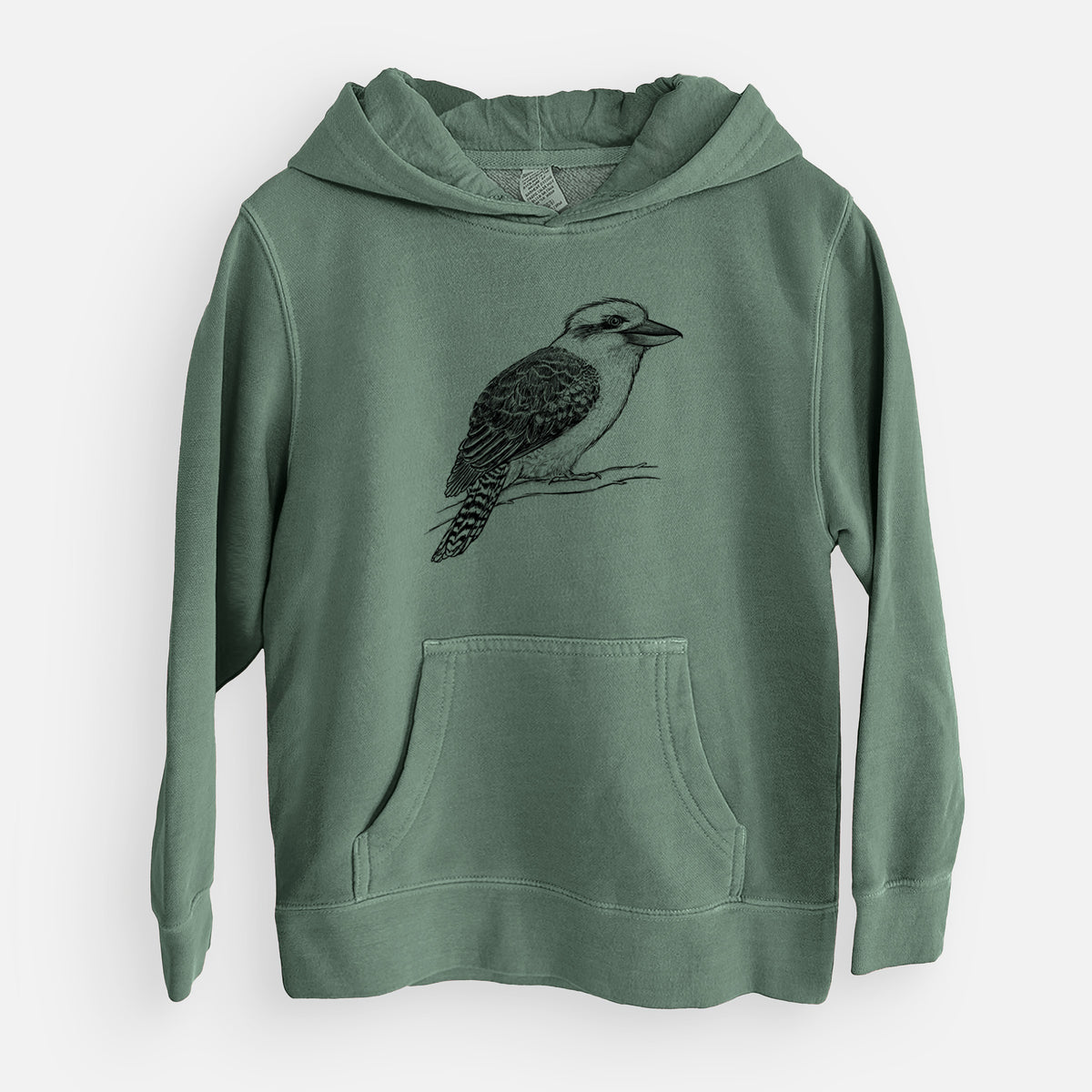 Kookaburra - Dacelo novaeguineae - Youth Pigment Dyed Hoodie