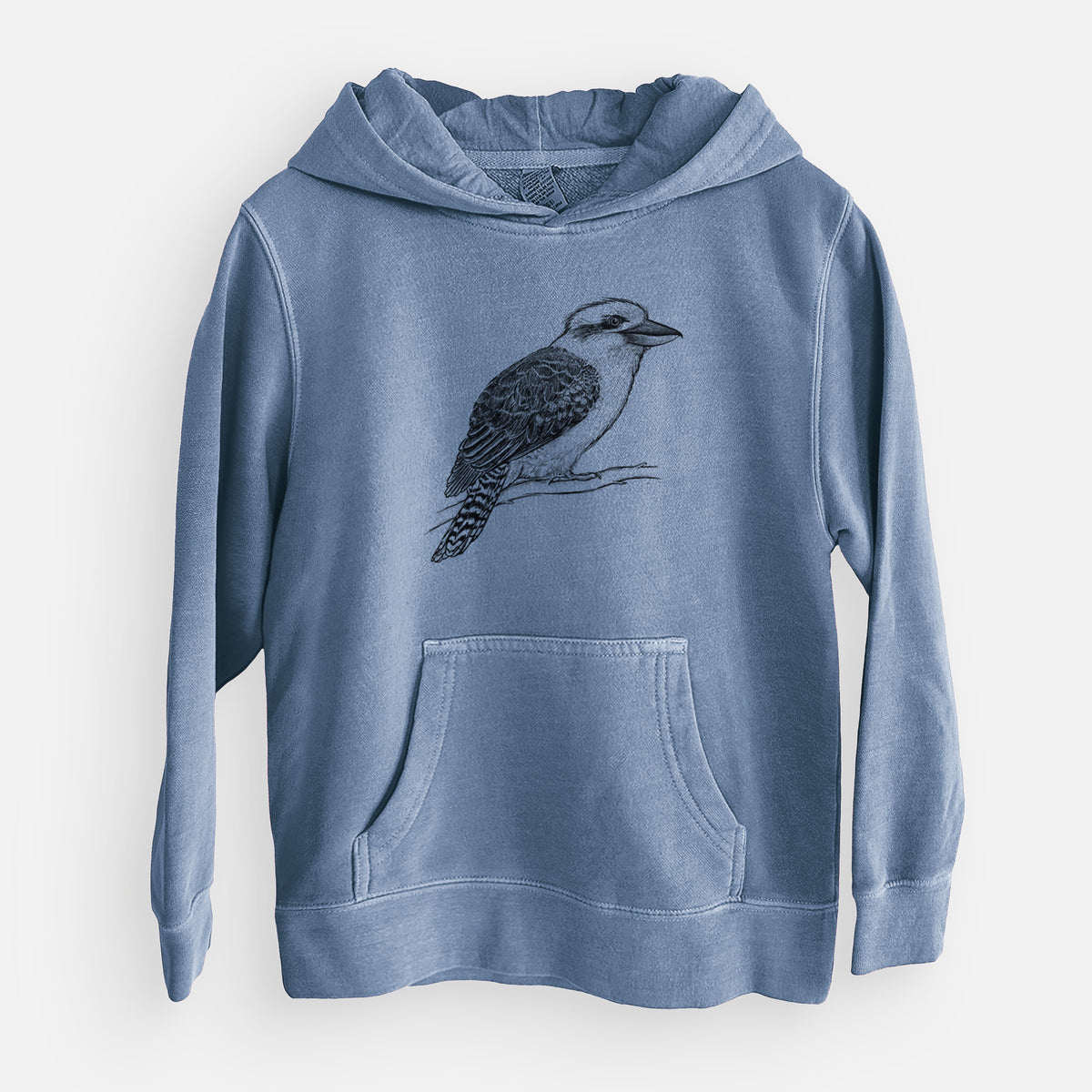 Kookaburra - Dacelo novaeguineae - Youth Pigment Dyed Hoodie