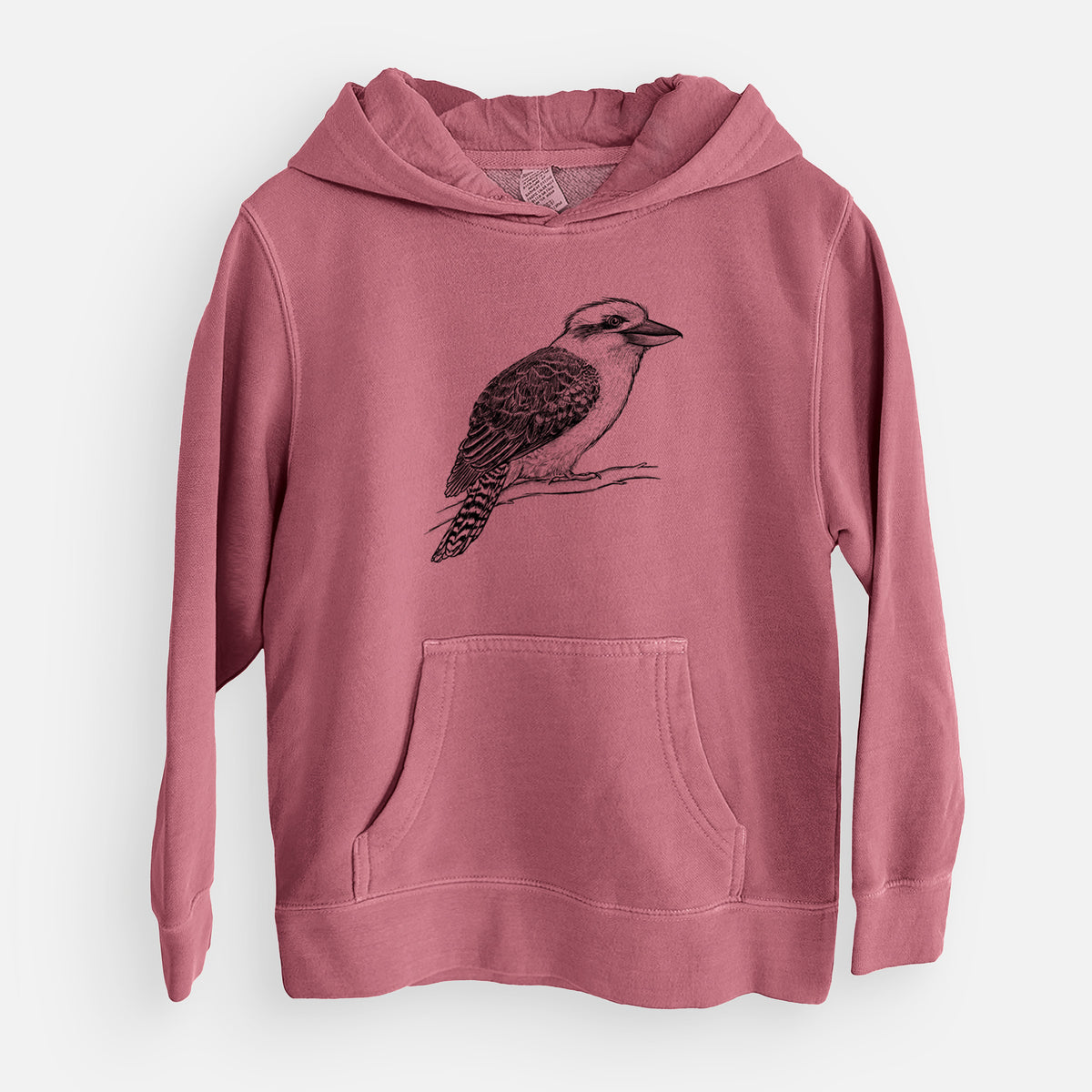 Kookaburra - Dacelo novaeguineae - Youth Pigment Dyed Hoodie