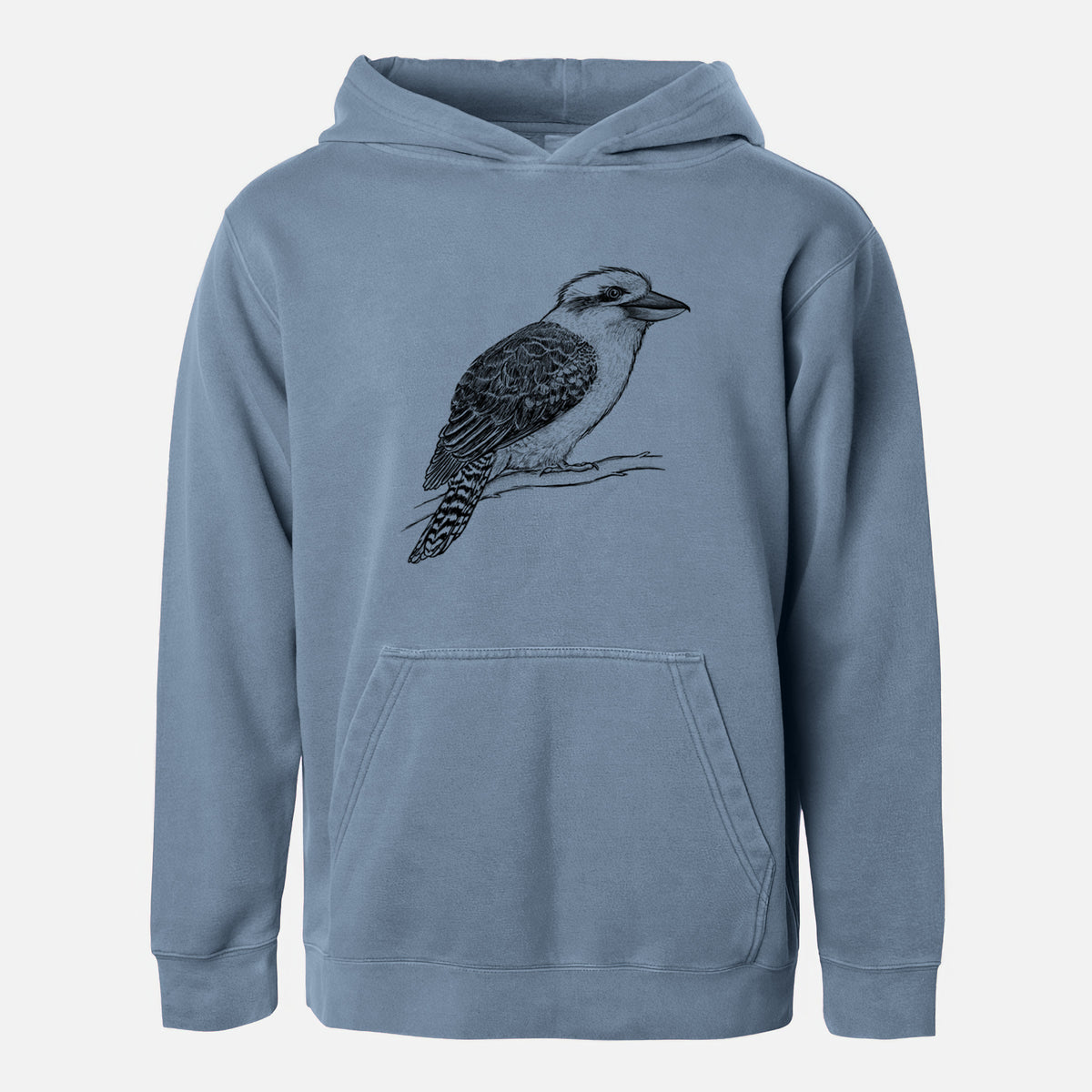 Kookaburra - Dacelo novaeguineae - Youth Pigment Dyed Hoodie
