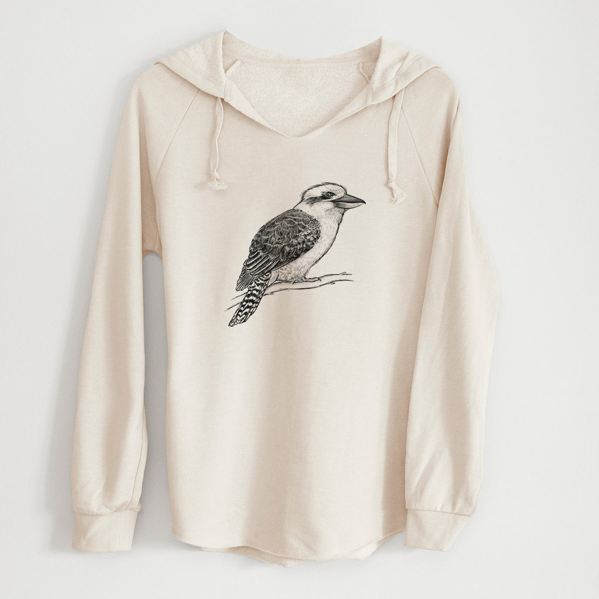 Kookaburra - Dacelo novaeguineae - Cali Wave Hooded Sweatshirt