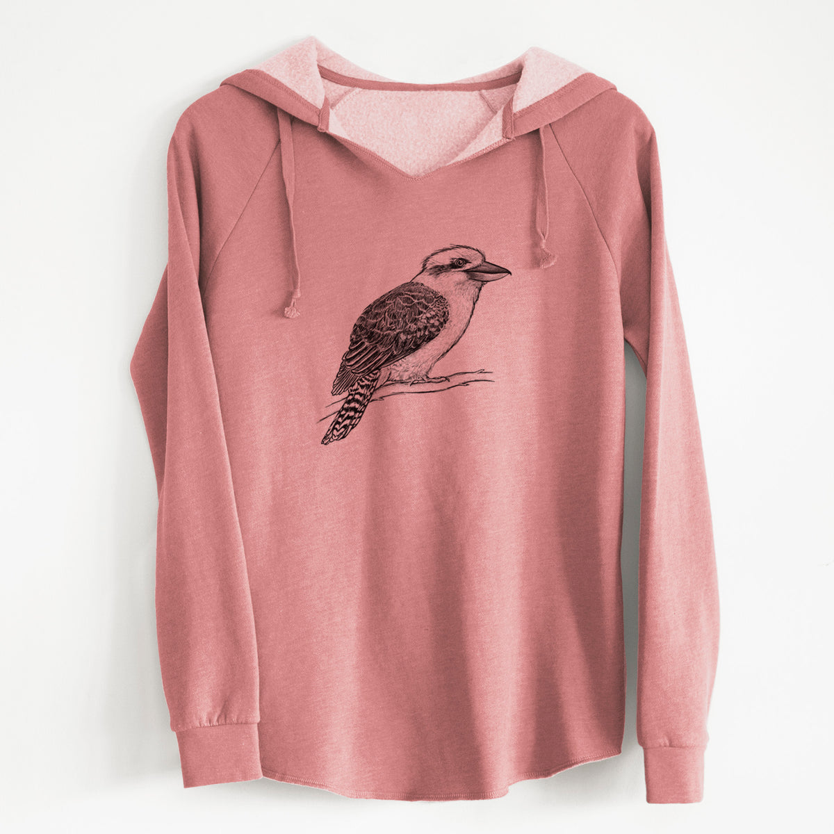 Kookaburra - Dacelo novaeguineae - Cali Wave Hooded Sweatshirt