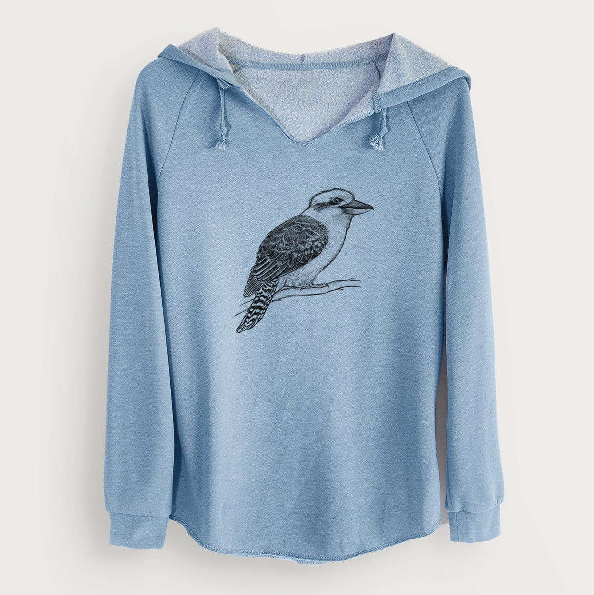 Kookaburra - Dacelo novaeguineae - Cali Wave Hooded Sweatshirt