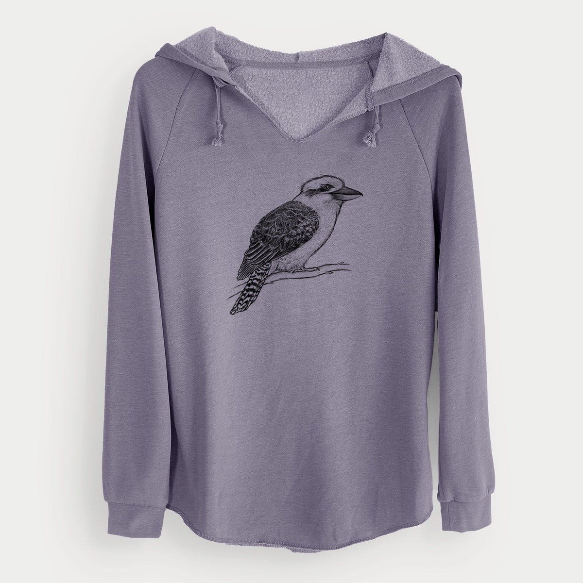 Kookaburra - Dacelo novaeguineae - Cali Wave Hooded Sweatshirt