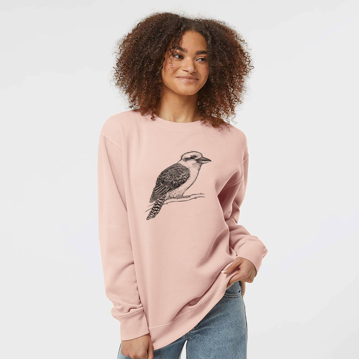 Kookaburra - Dacelo novaeguineae - Unisex Pigment Dyed Crew Sweatshirt