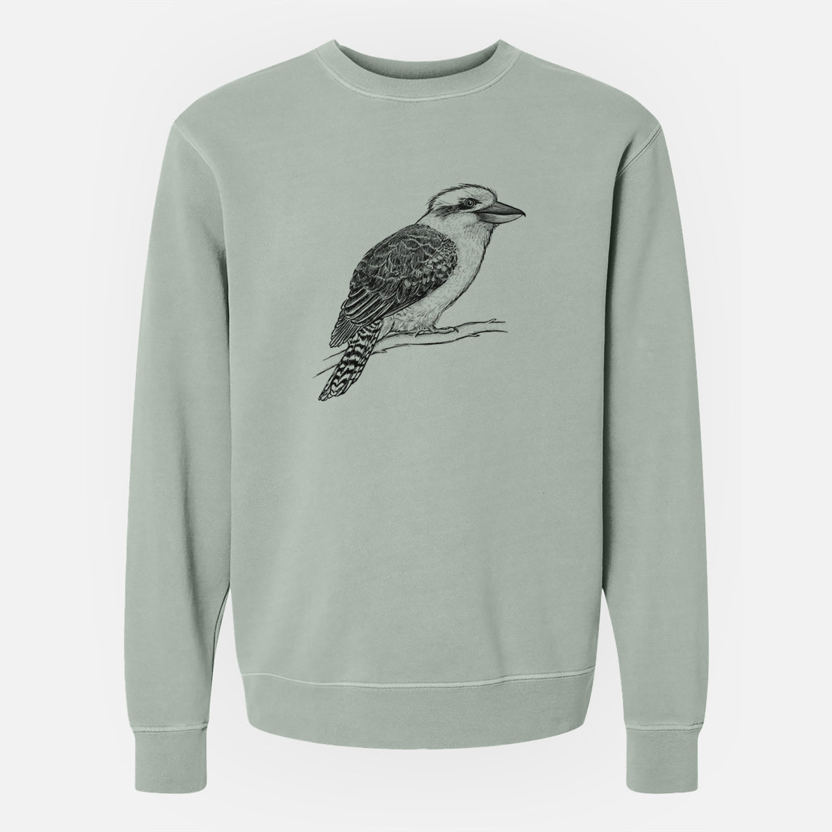 Kookaburra - Dacelo novaeguineae - Unisex Pigment Dyed Crew Sweatshirt