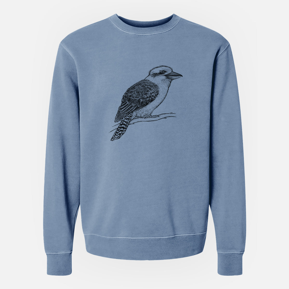 Kookaburra - Dacelo novaeguineae - Unisex Pigment Dyed Crew Sweatshirt