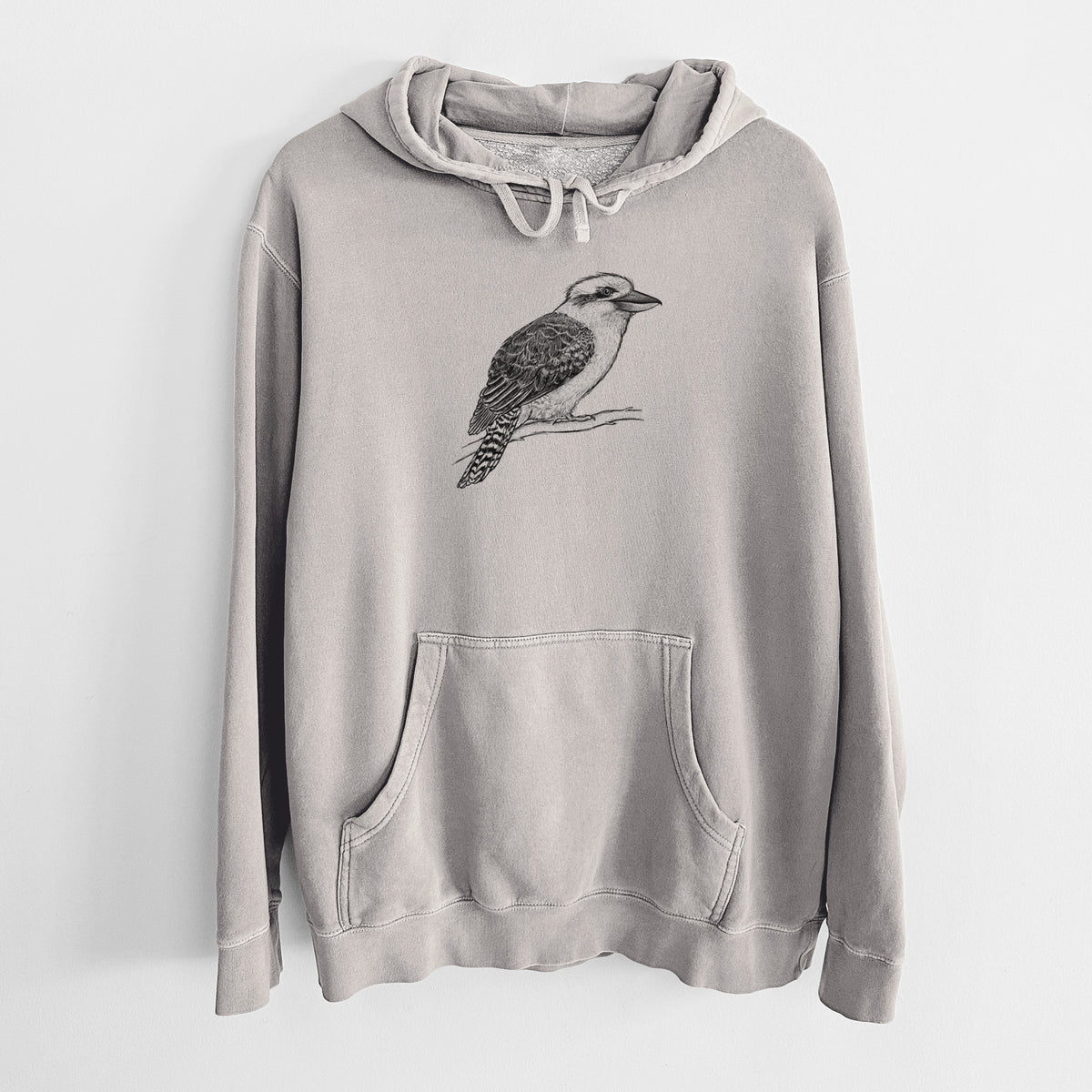 Kookaburra - Dacelo novaeguineae - Unisex Pigment Dyed Hoodie