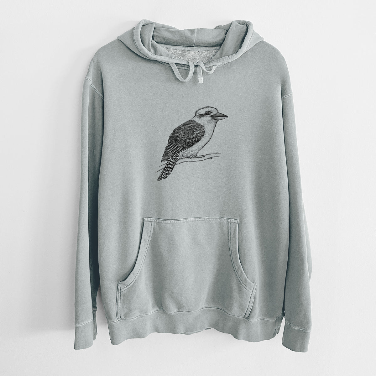 Kookaburra - Dacelo novaeguineae - Unisex Pigment Dyed Hoodie