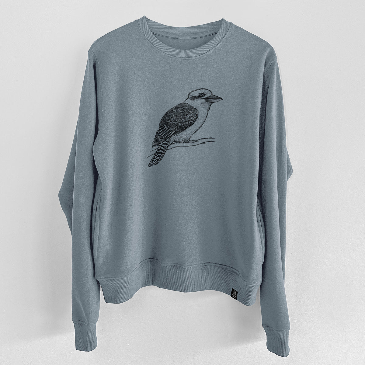 Kookaburra - Dacelo novaeguineae  - Unisex Reclaimed Crewneck Sweatshirt