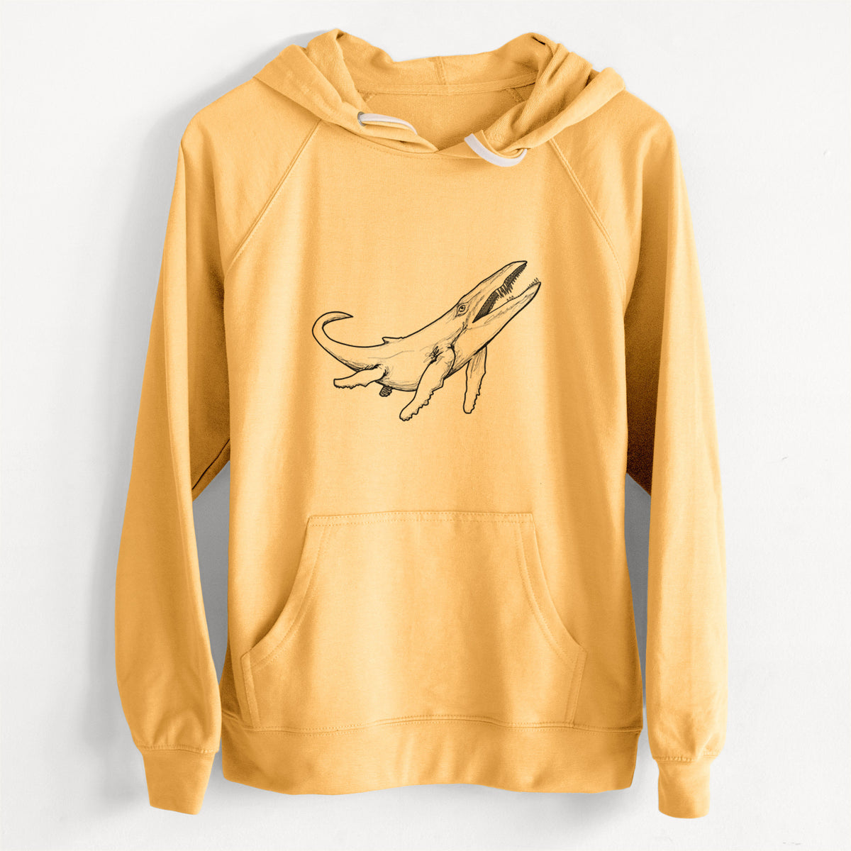 CLEARANCE - Kronosaurus Queenslandicus  - Unisex Slim Fit Loopback Terry Hoodie