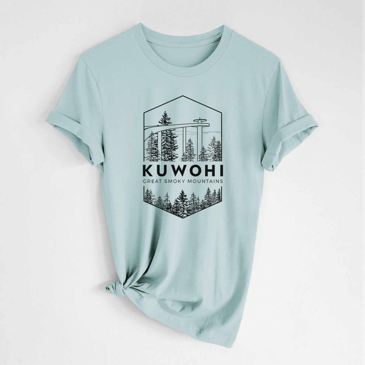 Kuwohi - Great Smoky Mountains National Park - Lightweight 100% Cotton Unisex Crewneck