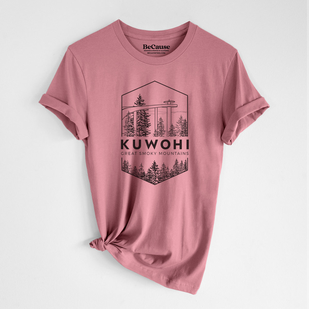 Kuwohi - Great Smoky Mountains National Park - Lightweight 100% Cotton Unisex Crewneck