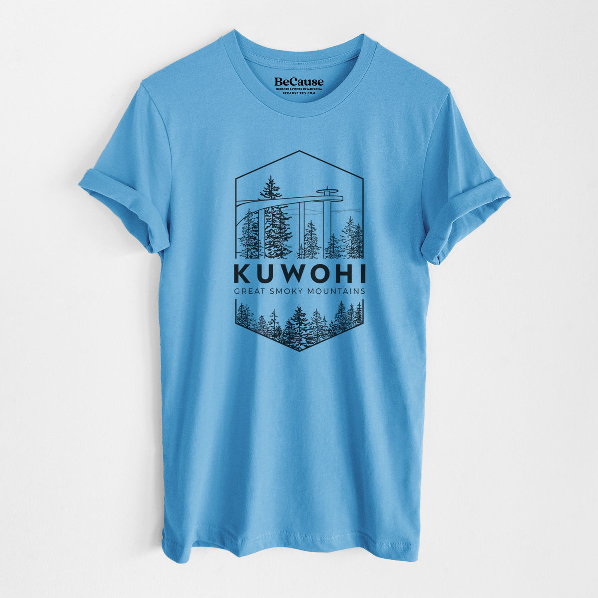 Kuwohi - Great Smoky Mountains National Park - Lightweight 100% Cotton Unisex Crewneck