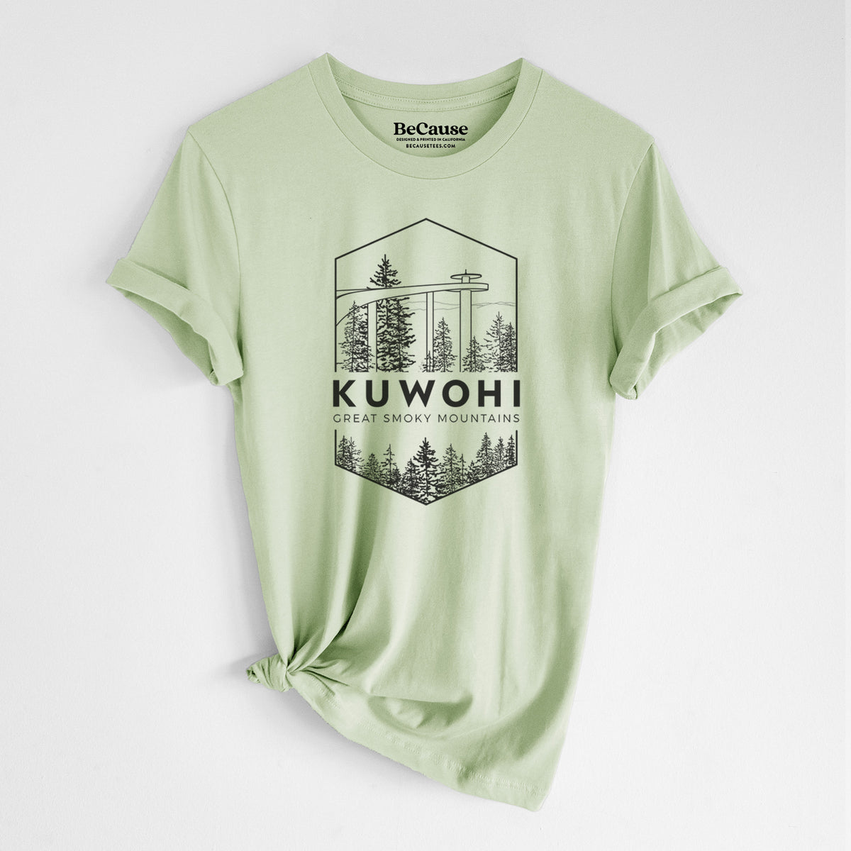 Kuwohi - Great Smoky Mountains National Park - Lightweight 100% Cotton Unisex Crewneck