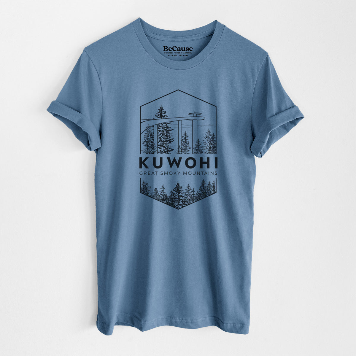 Kuwohi - Great Smoky Mountains National Park - Lightweight 100% Cotton Unisex Crewneck