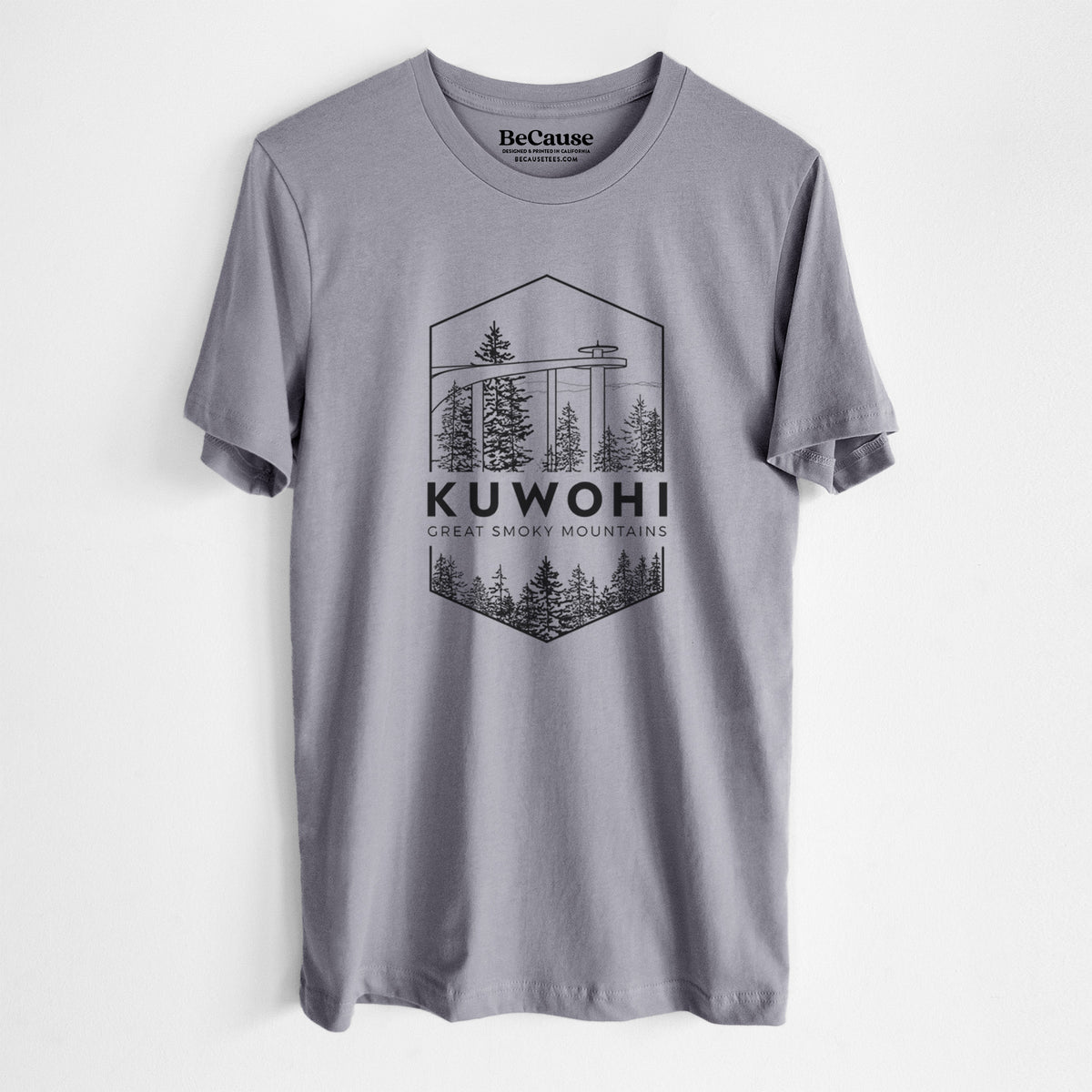 Kuwohi - Great Smoky Mountains National Park - Lightweight 100% Cotton Unisex Crewneck