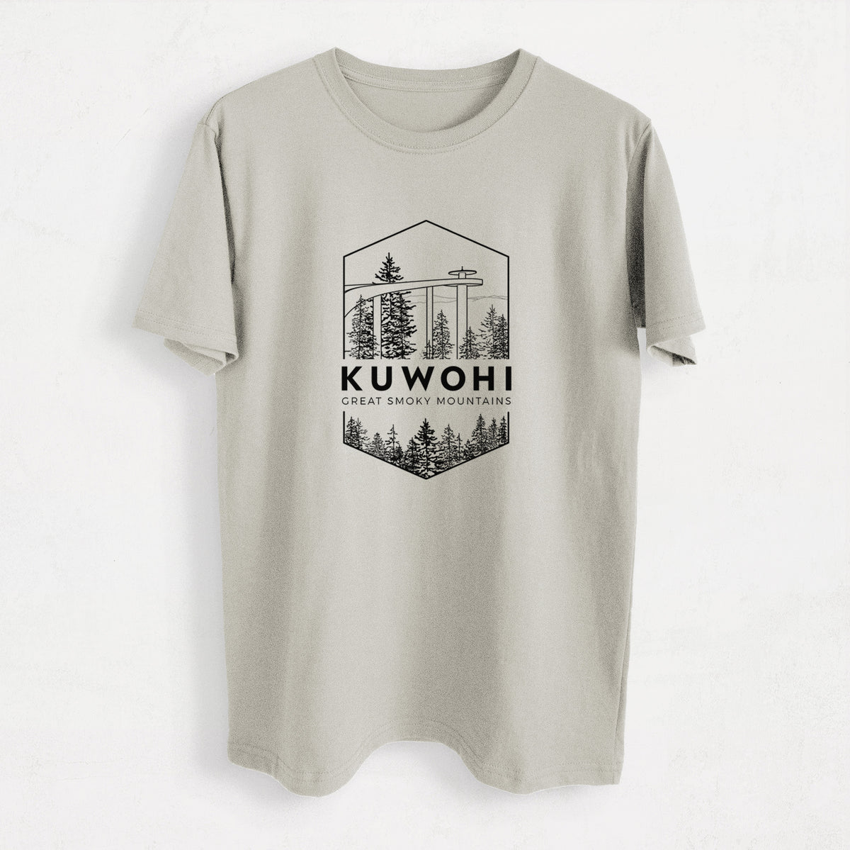 Kuwohi - Great Smoky Mountains National Park - Heavyweight Men&#39;s 100% Organic Cotton Tee