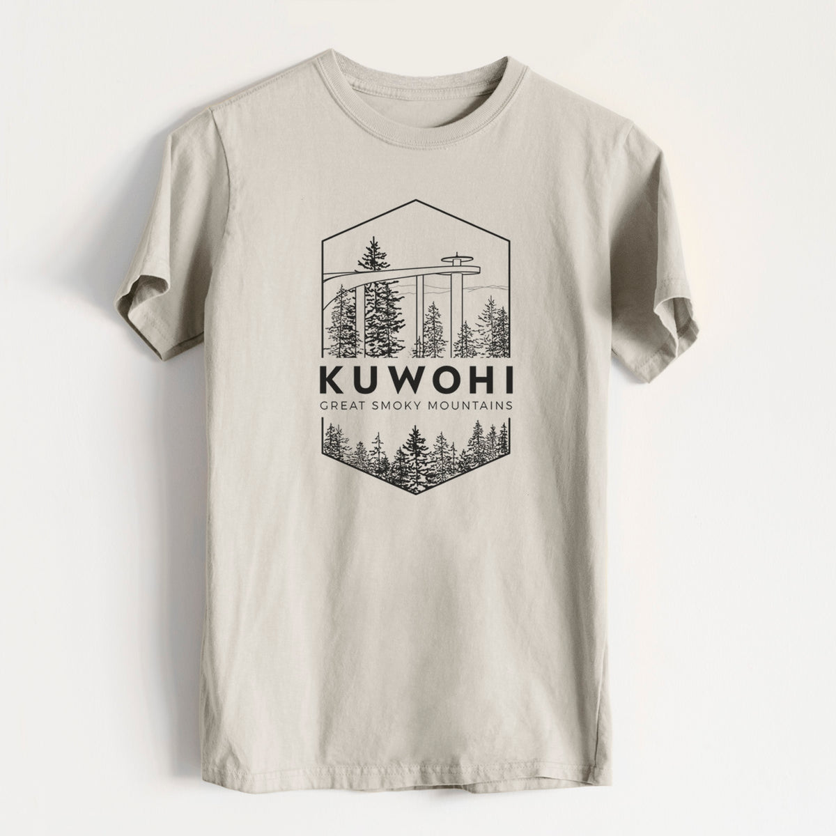 Kuwohi - Great Smoky Mountains National Park - Heavyweight Men&#39;s 100% Organic Cotton Tee