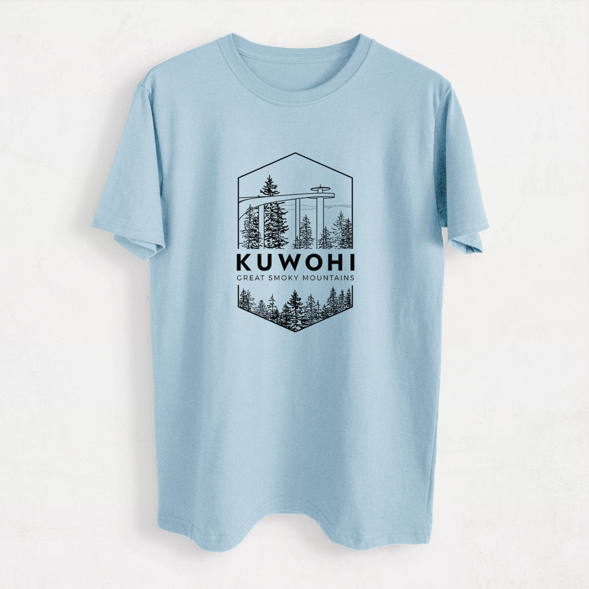 Kuwohi - Great Smoky Mountains National Park - Heavyweight Men&#39;s 100% Organic Cotton Tee