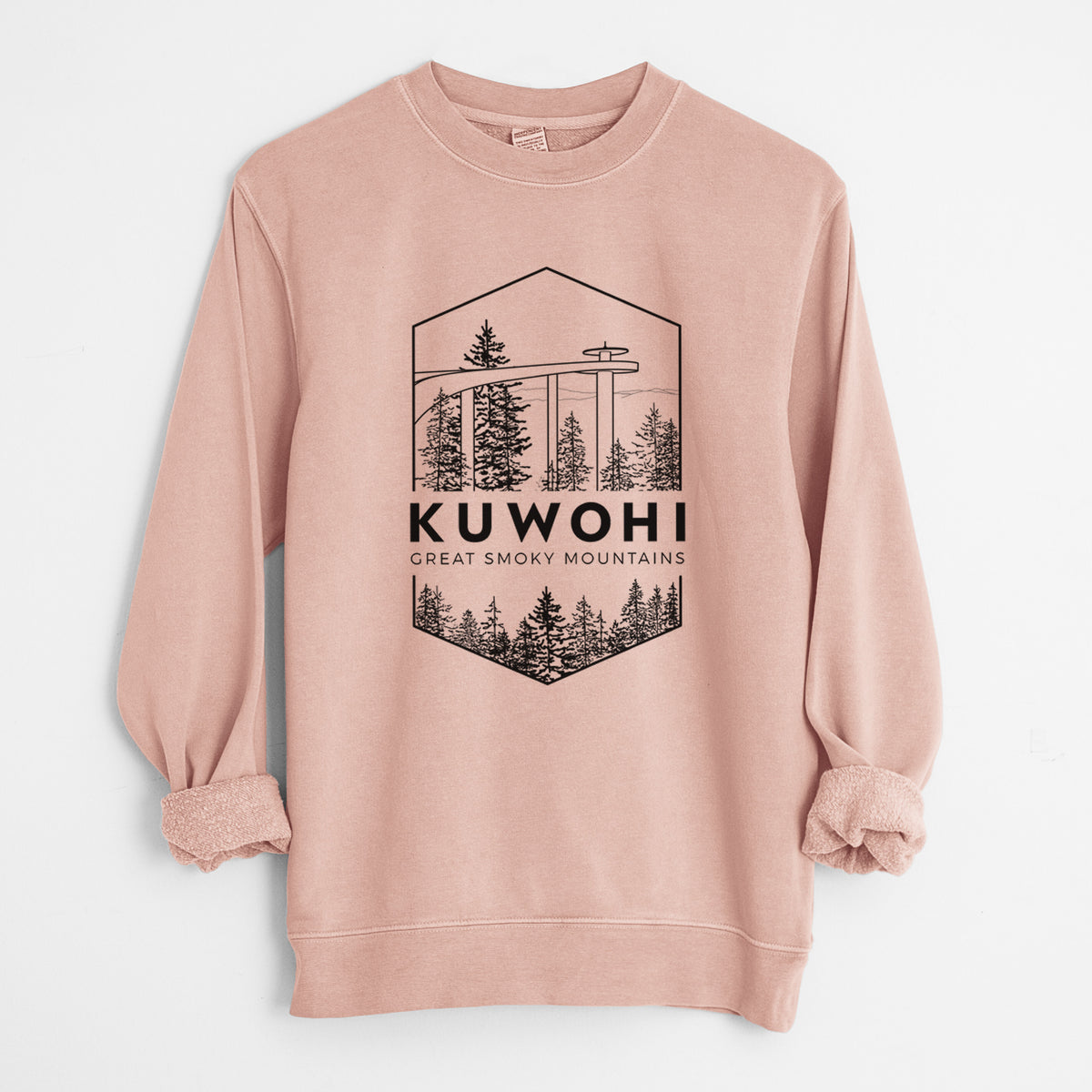 Kuwohi - Great Smoky Mountains National Park - Unisex Pigment Dyed Crew Sweatshirt