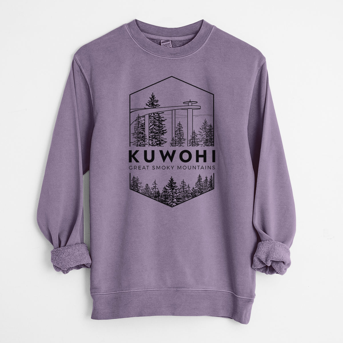 Kuwohi - Great Smoky Mountains National Park - Unisex Pigment Dyed Crew Sweatshirt