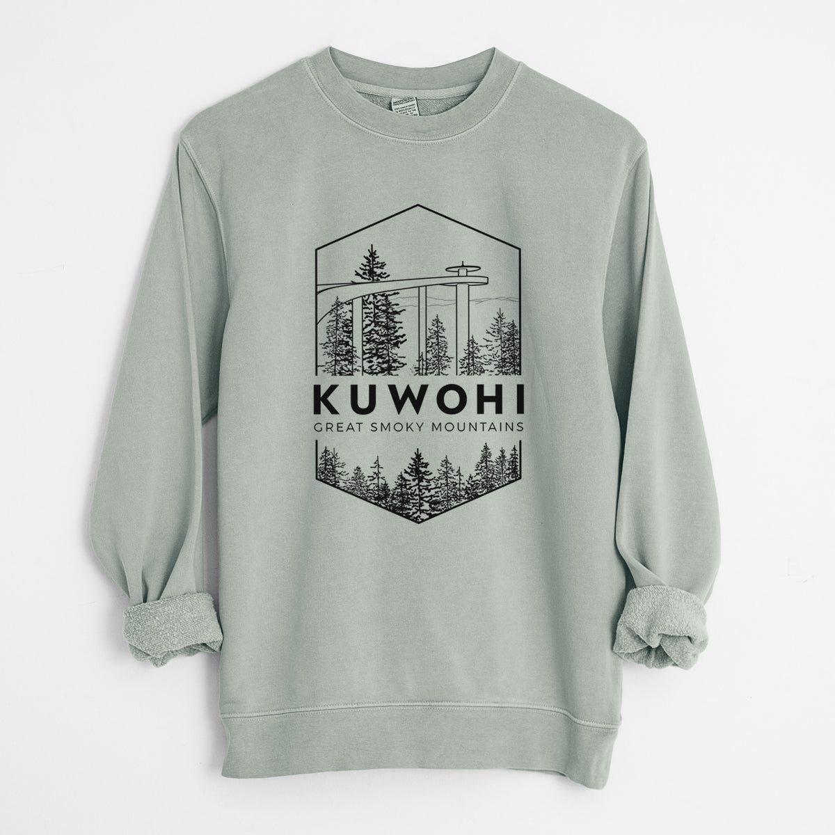 Kuwohi - Great Smoky Mountains National Park - Unisex Pigment Dyed Crew Sweatshirt