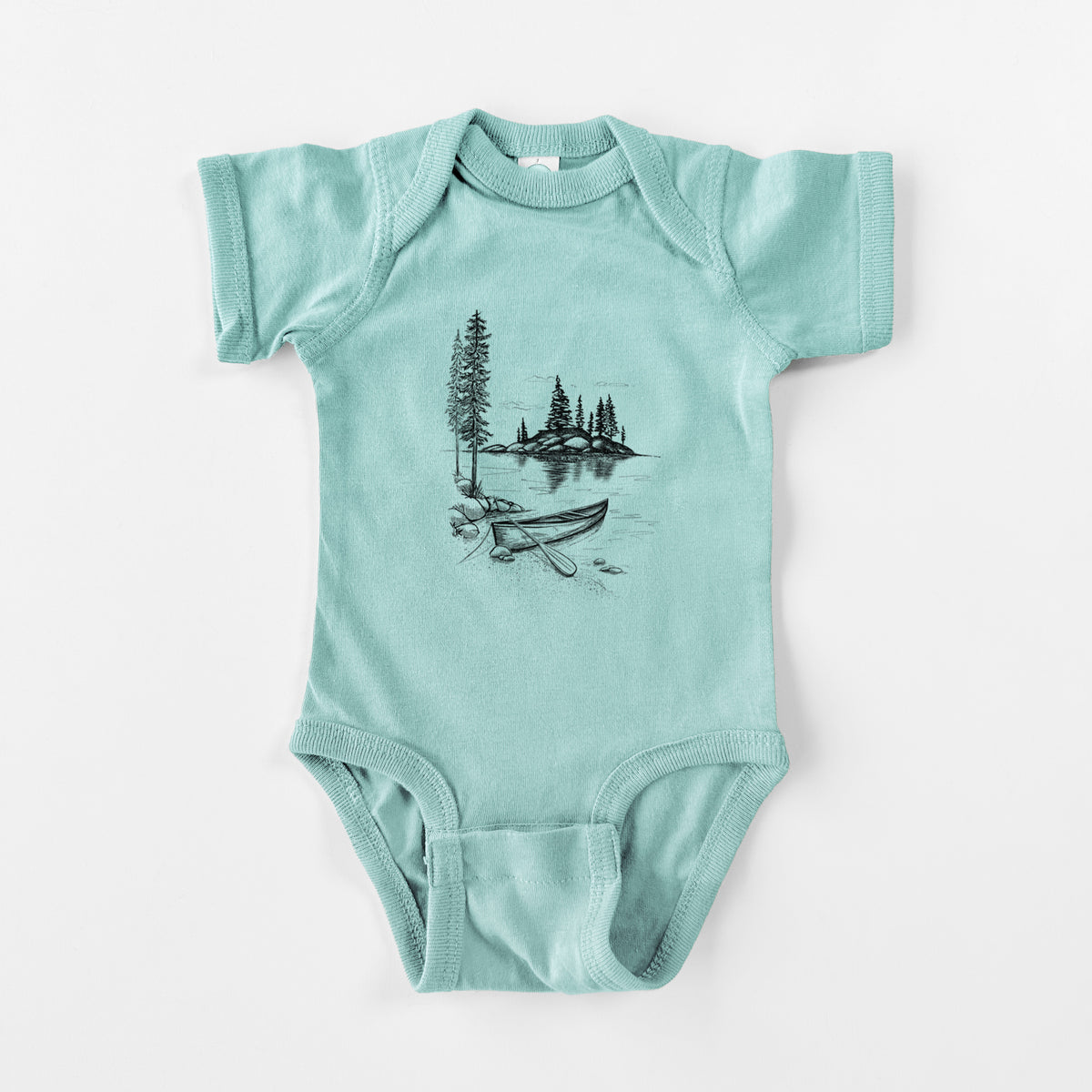 Lakeside Canoe - Baby Fine Jersey Bodysuit