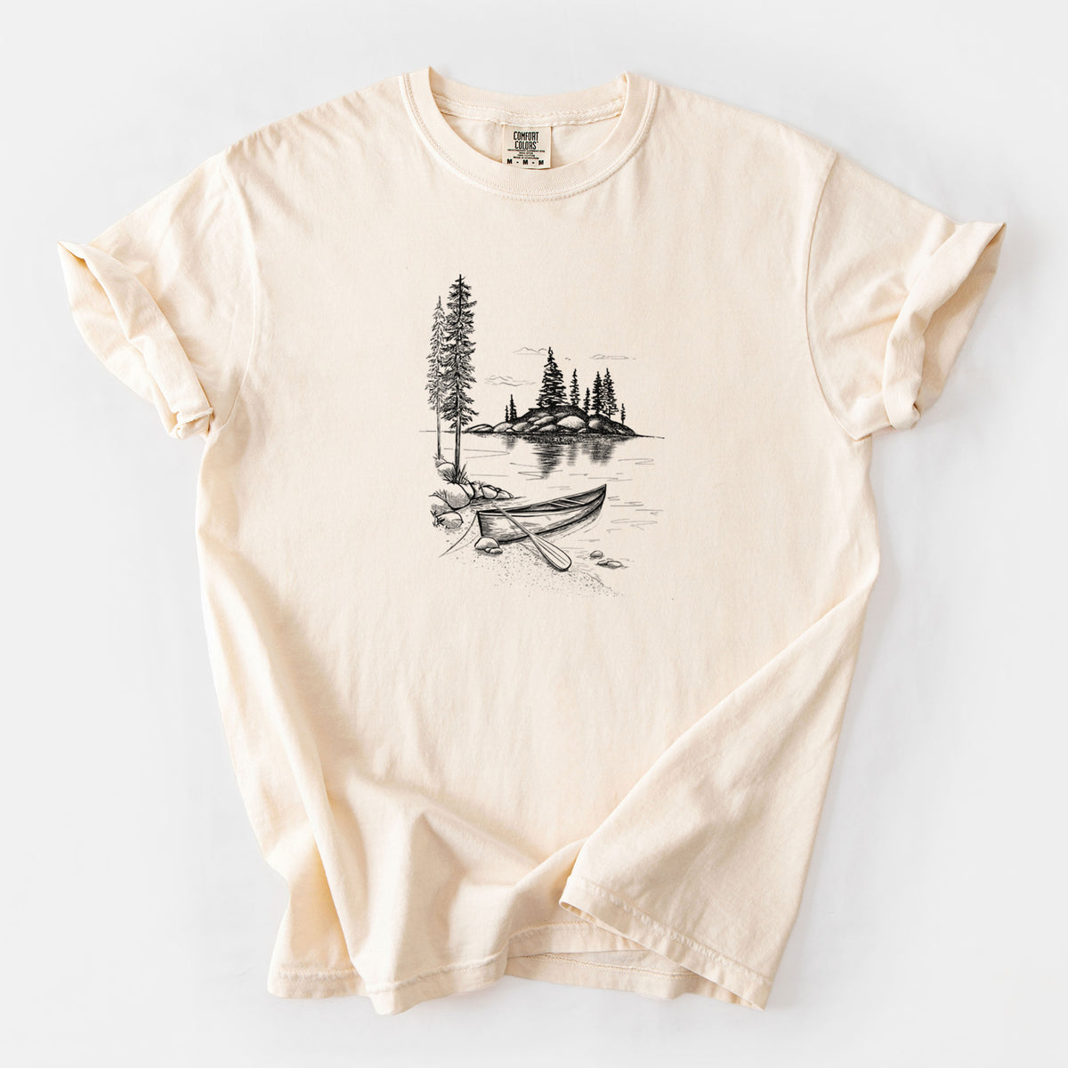 Lakeside Canoe - Unisex Comfort Colors Garment-Dyed Heavyweight T-shirt