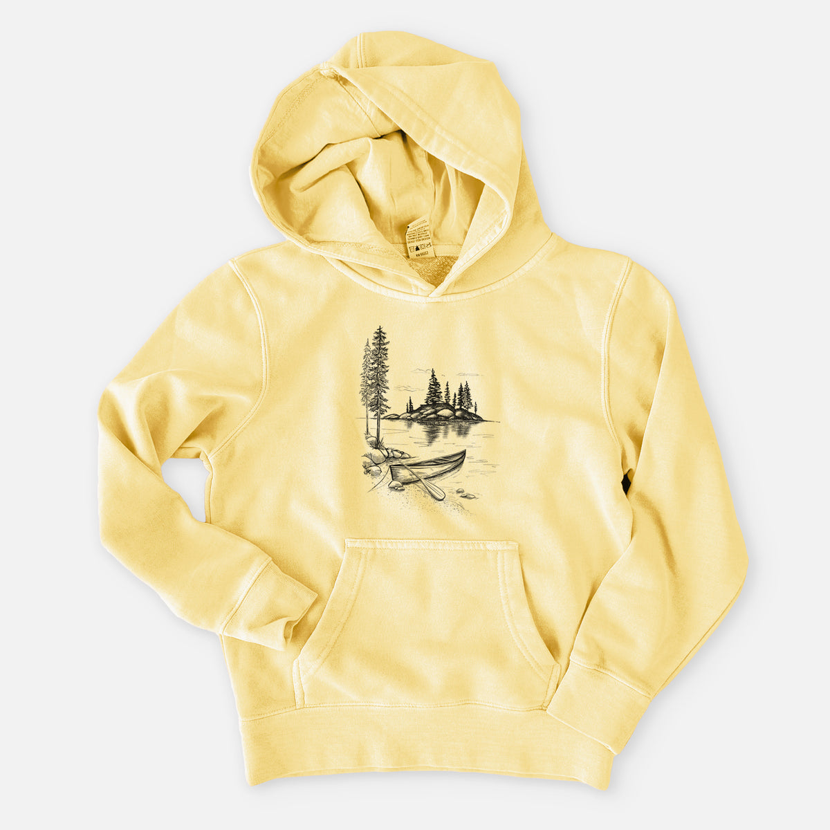 Lakeside Canoe - Youth Pigment Dyed Hoodie