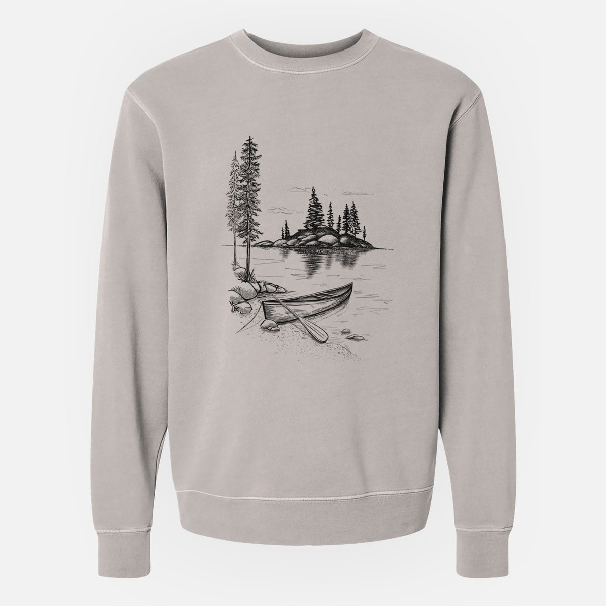 Lakeside Canoe - Unisex Pigment Dyed Crew Sweatshirt