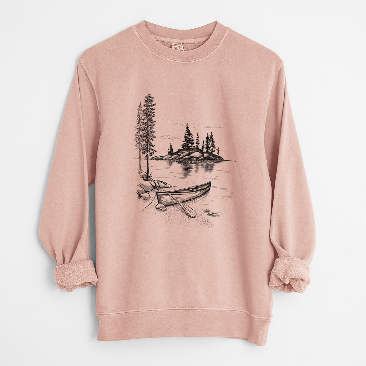 Lakeside Canoe - Unisex Pigment Dyed Crew Sweatshirt