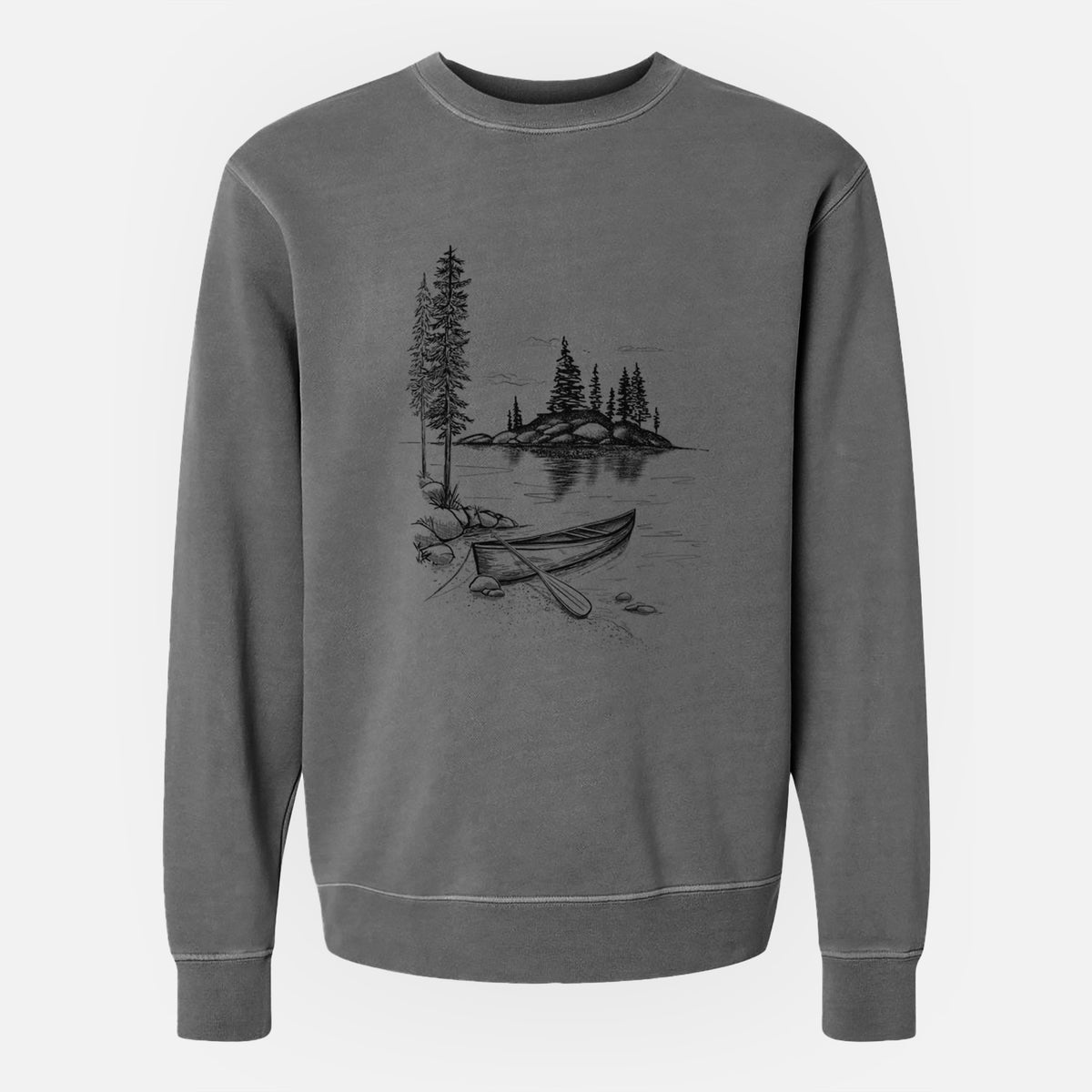 Lakeside Canoe - Unisex Pigment Dyed Crew Sweatshirt