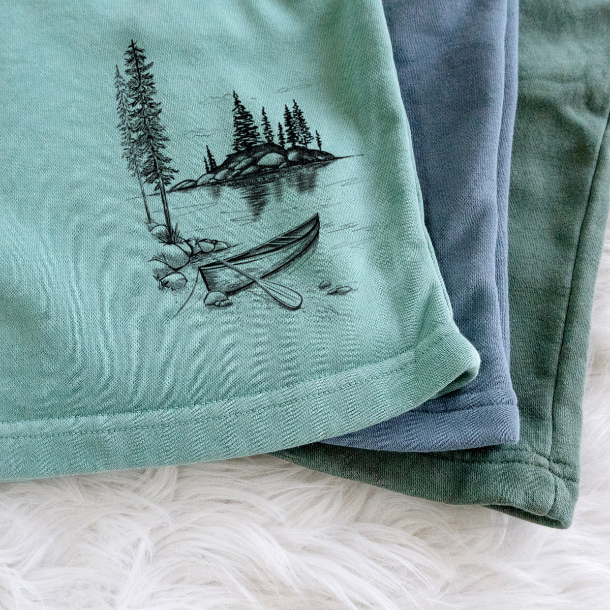 Lakeside Canoe - Unisex Pigment Dyed Shorts