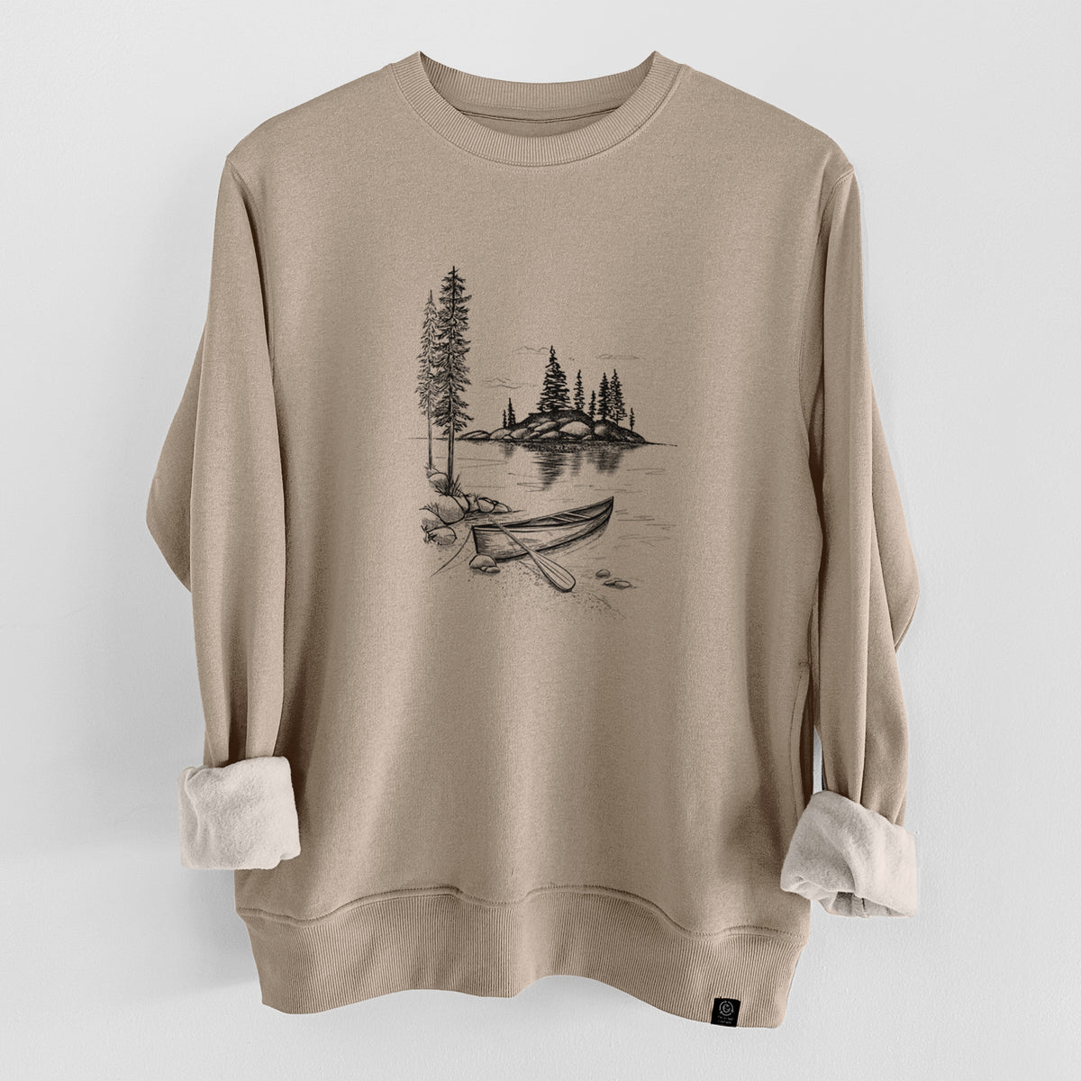 Lakeside Canoe  - Unisex Reclaimed Crewneck Sweatshirt