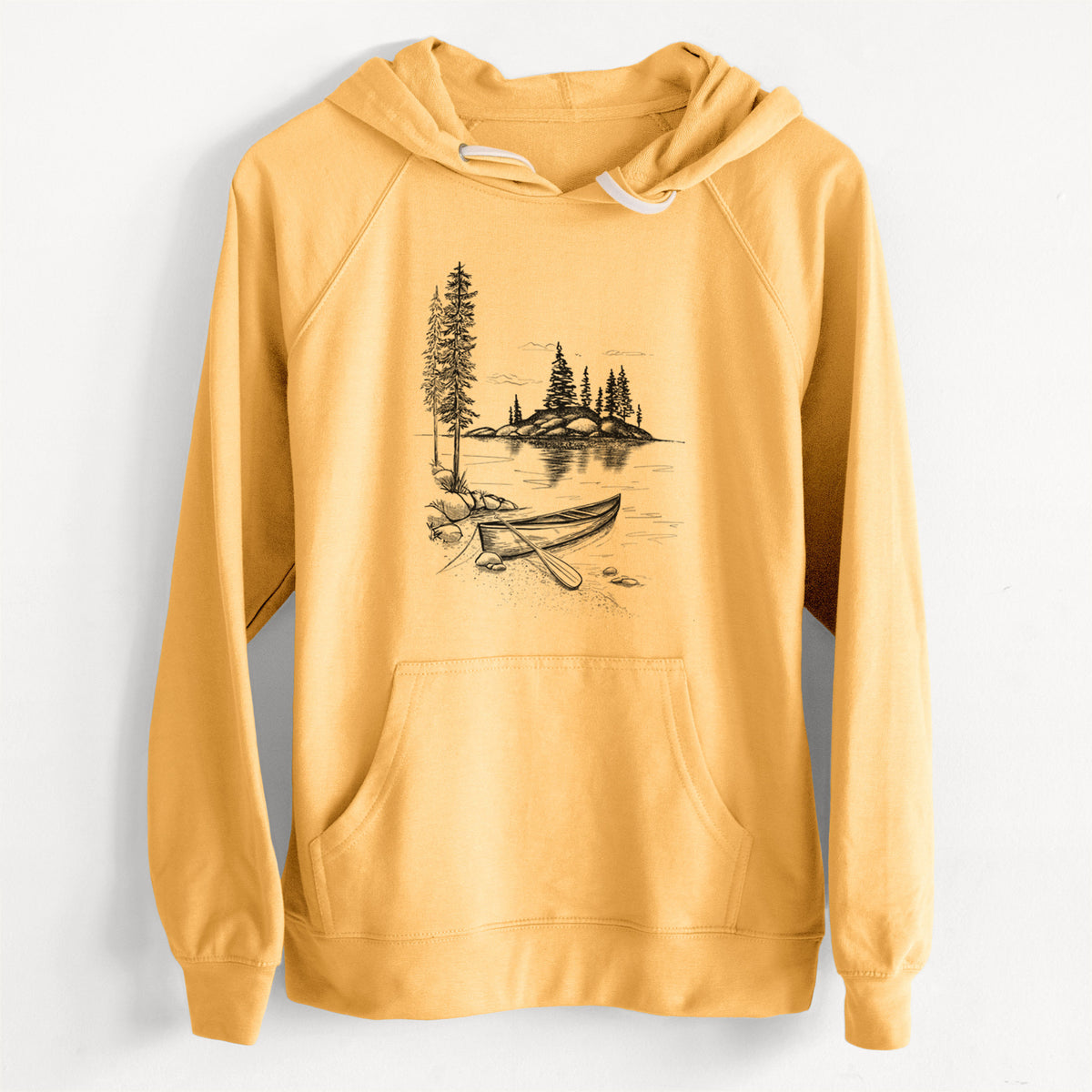 CLEARANCE - Lakeside Canoe  - Unisex Slim Fit Loopback Terry Hoodie