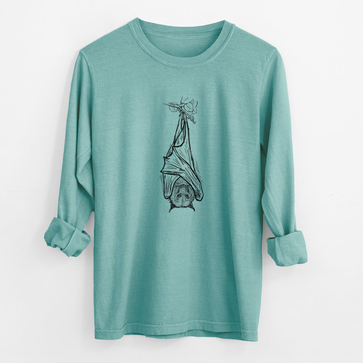 Pteropus vampyrus - Large Flying Fox - Unisex Comfort Colors 100% Cotton Long Sleeve