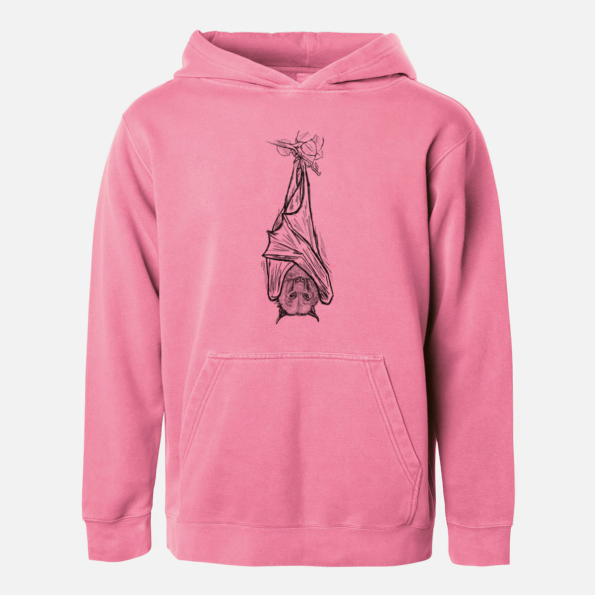 Pteropus vampyrus - Large Flying Fox - Youth Pigment Dyed Hoodie