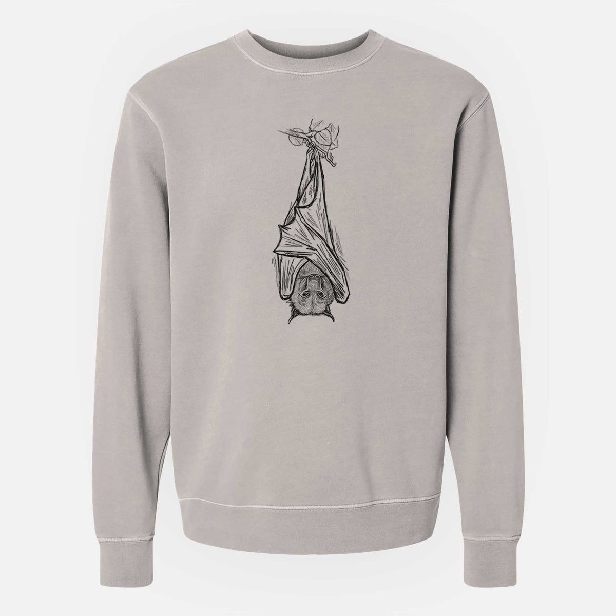 Pteropus vampyrus - Large Flying Fox - Unisex Pigment Dyed Crew Sweatshirt